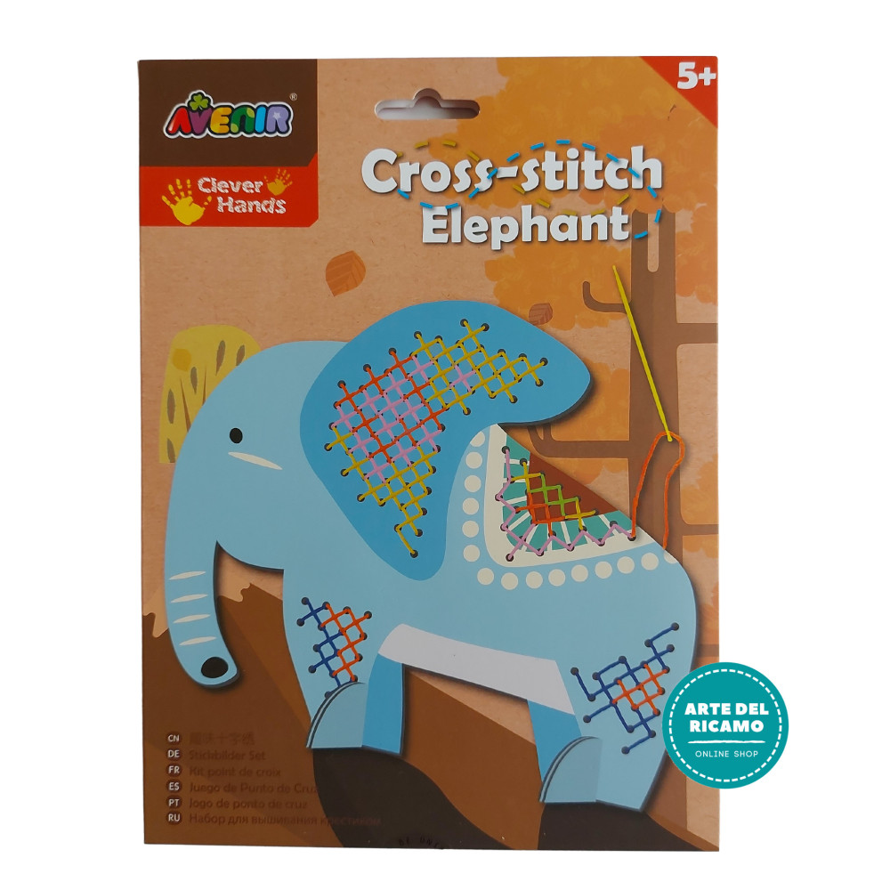 Embroidery Kit for Kids - Cross Stitch Elephant